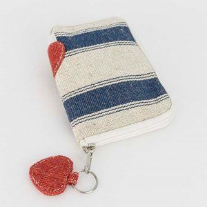 Cell Phone case jute cotton with zipper & heart
